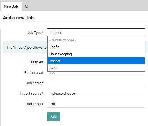 Choosing the type of job