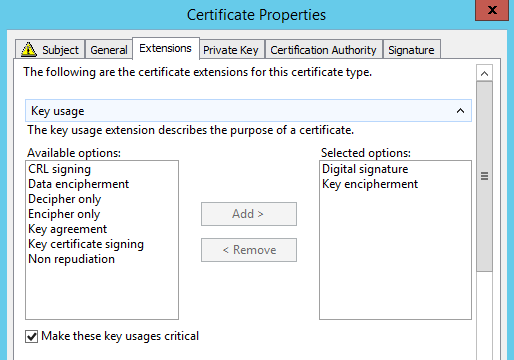 Enrollment - Extensions Properties 1