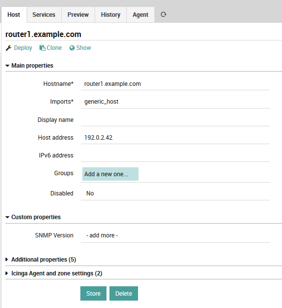 Choose SNMP version