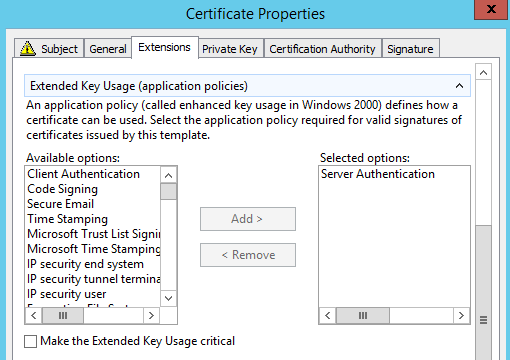 Enrollment - Extensions Properties 2