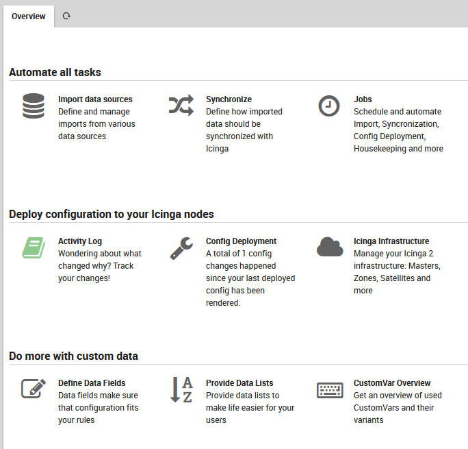 The Automation menu