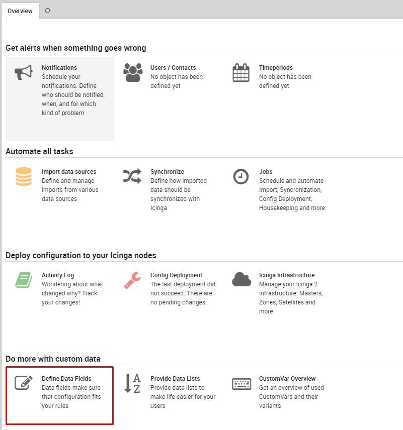 Director - Define Data Field