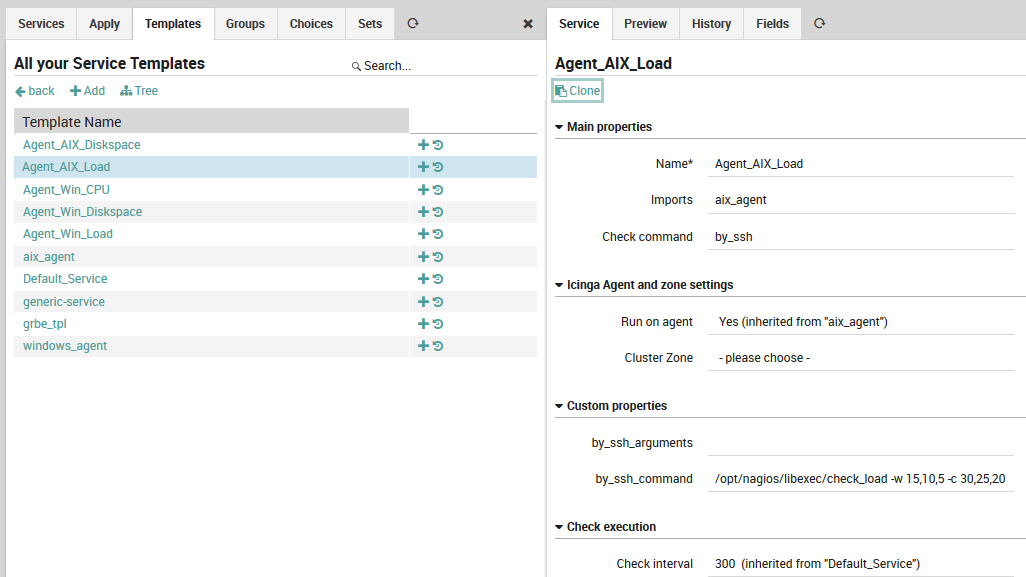 Creating a service template