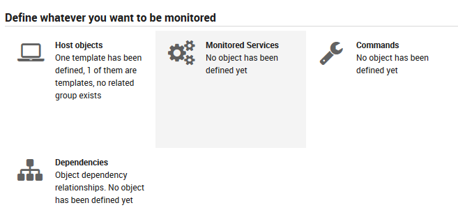 Dashboard - Monitored services