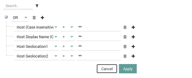 filter includes custom variables by default