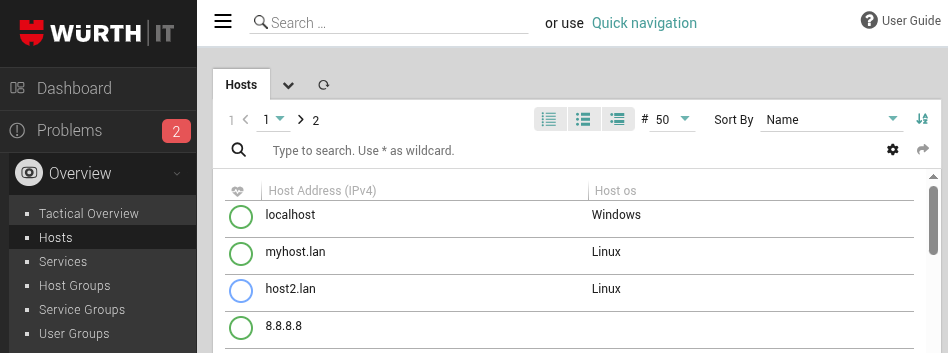 Host list with custom vars specified in column parameter