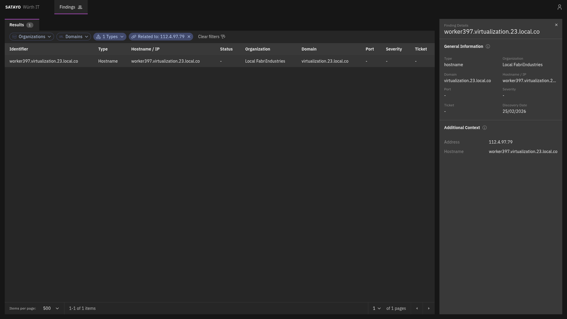 List of related items with the preview panel of a selected item open