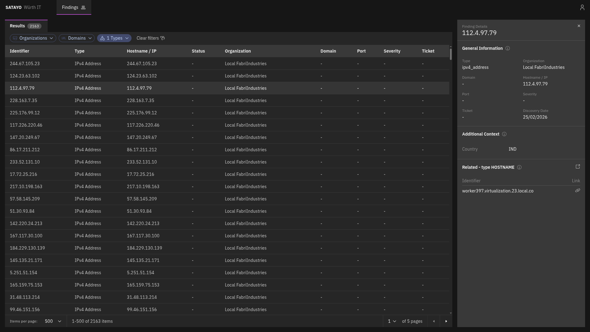 List of items with the preview panel of a selected item open